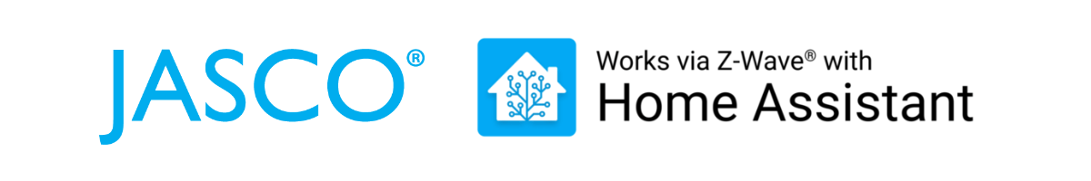 Jasco and Works with Home Assistant logos